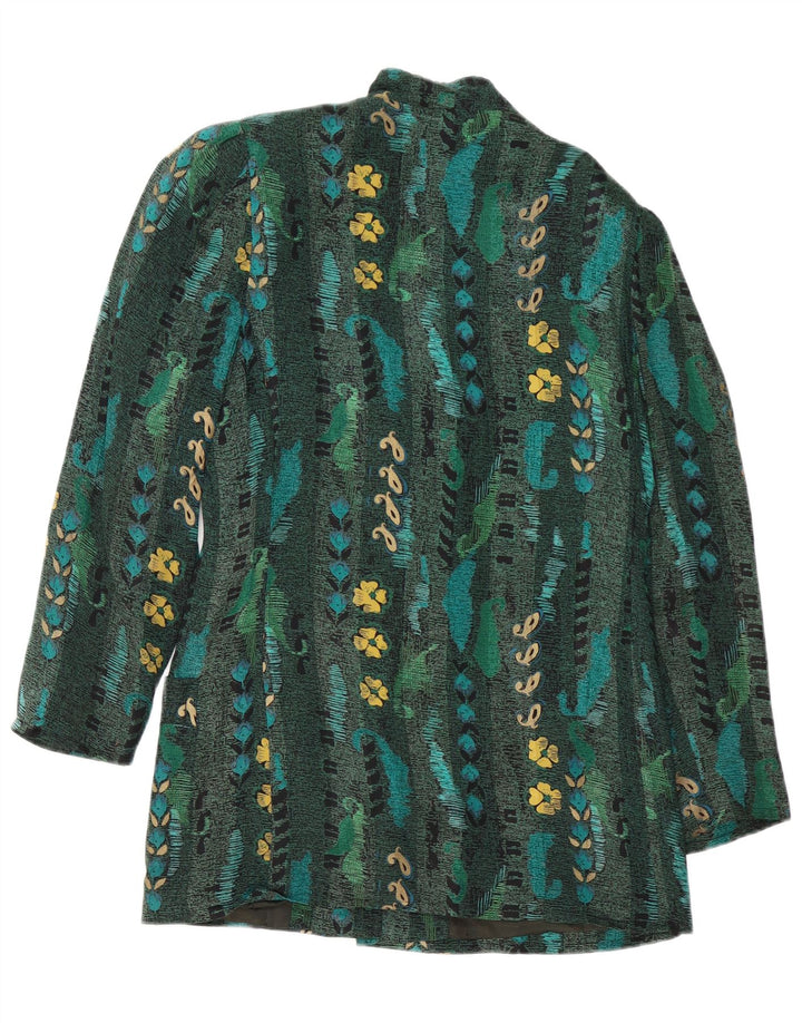 Betty Barclay Chaqueta Blazer de 6 Botones para Mujer EU 38 Verde Medio Floral