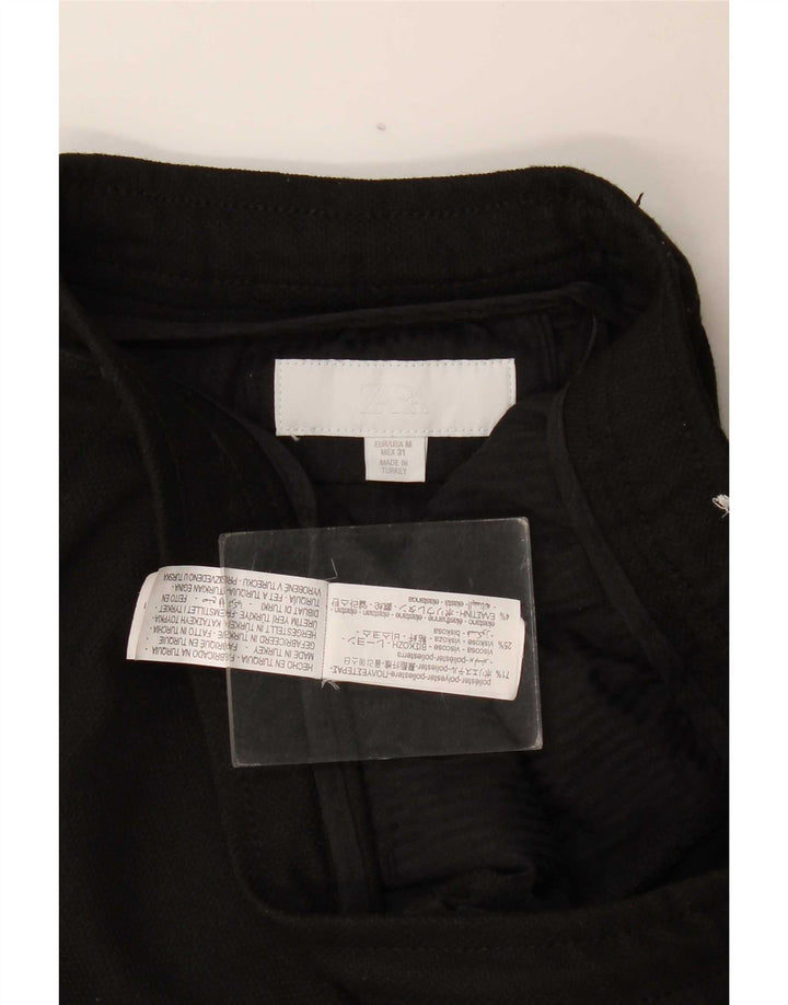 Zara Hombre Shorts Deportivos Medianos Negro Poliéster