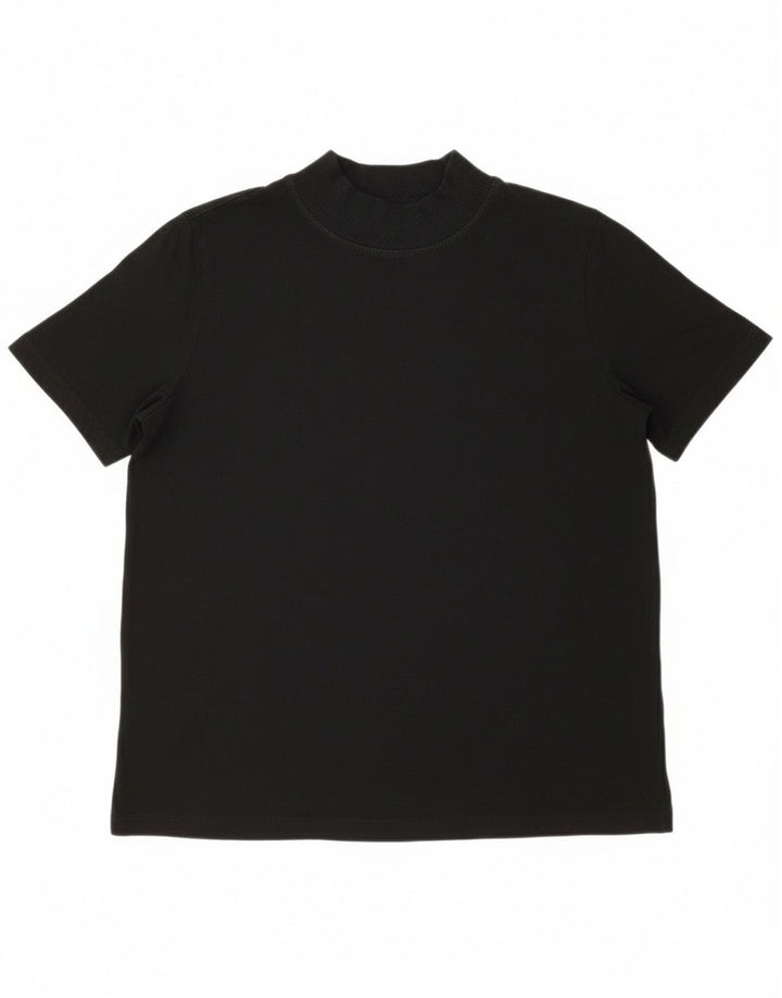 Zara Mujer Camiseta Top UK 10 Small Negro