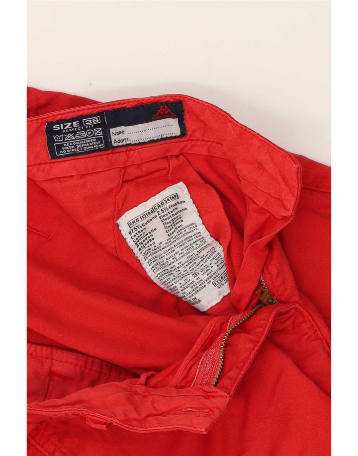 Pantalones cortos chinos Kappa para mujer EU 38 Medium W28 Algodón rojo