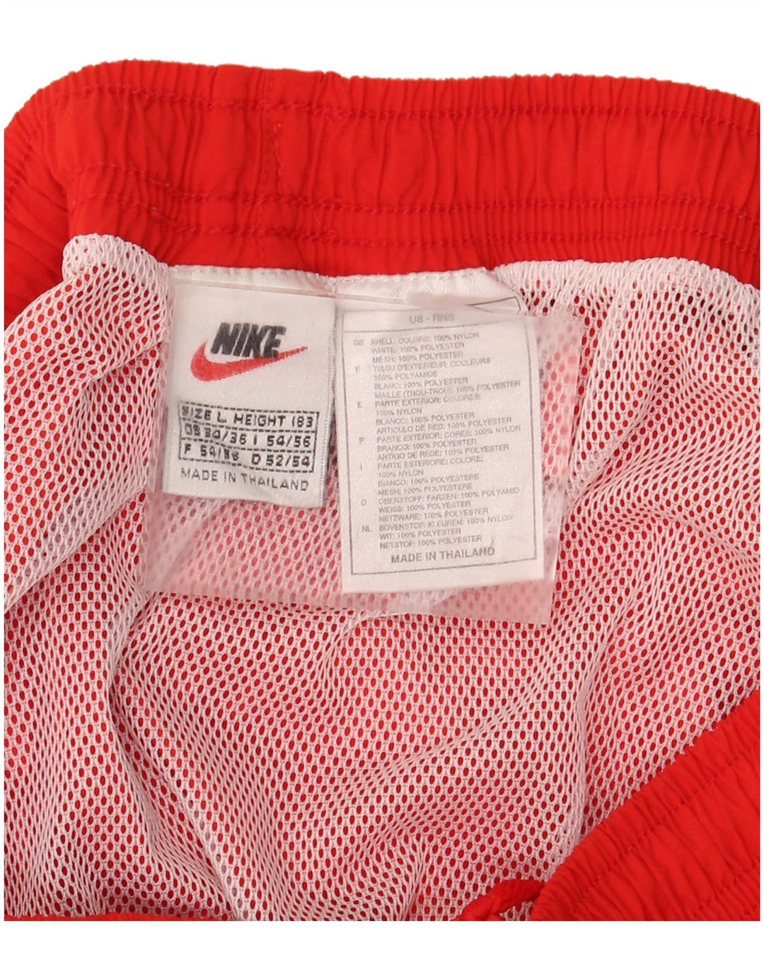 Pantalones cortos deportivos con estampado gráfico de nailon color rojo grande para hombre Nike