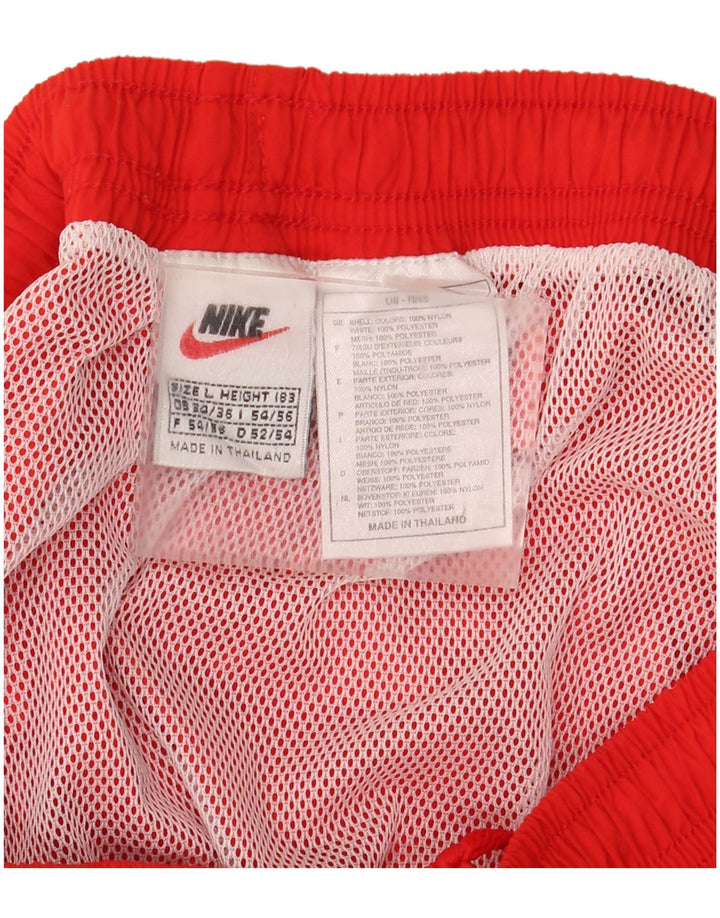 Pantalones cortos deportivos con estampado gráfico de nailon color rojo grande para hombre Nike
