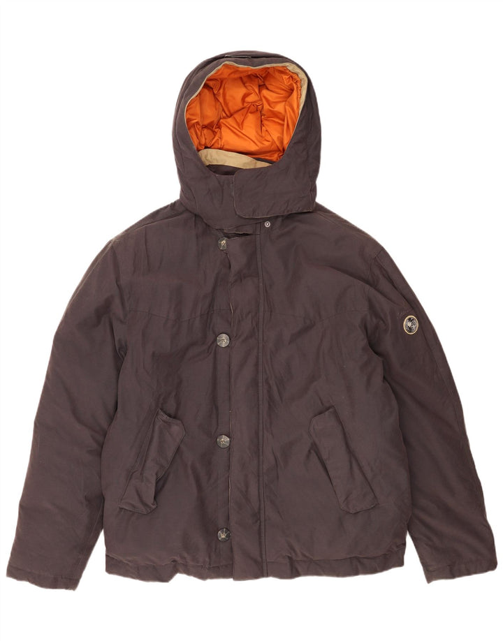 Invicta Chaqueta acolchada con capucha para hombre Reino Unido 40 Grande Algodón negro