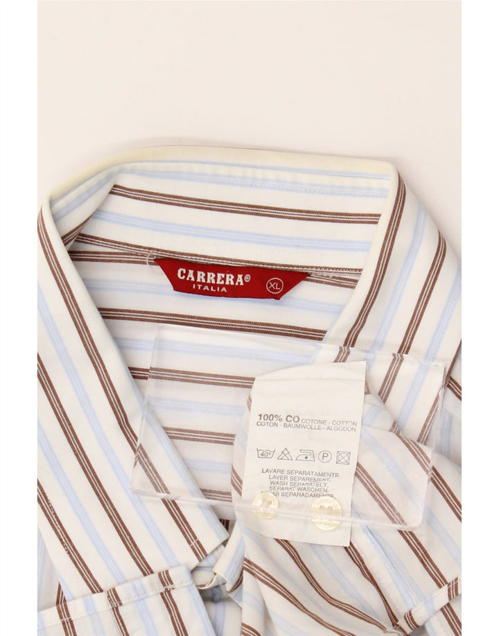 CARRERA Camisa Hombre XL Algodón Rayas Azules