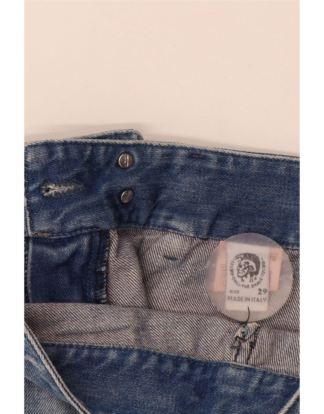DIESEL Vaqueros ajustados desgastados para mujer W29 L32 Algodón azul