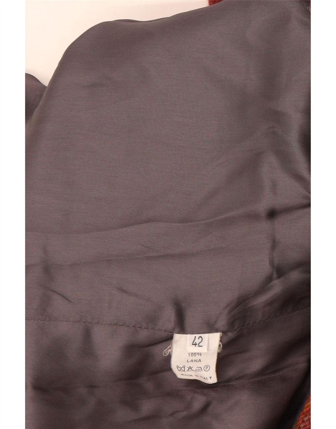 Chaqueta Blazer De Mujer Lanolini De 3 Botones IT 42 Lana A Cuadros Marrón Medio