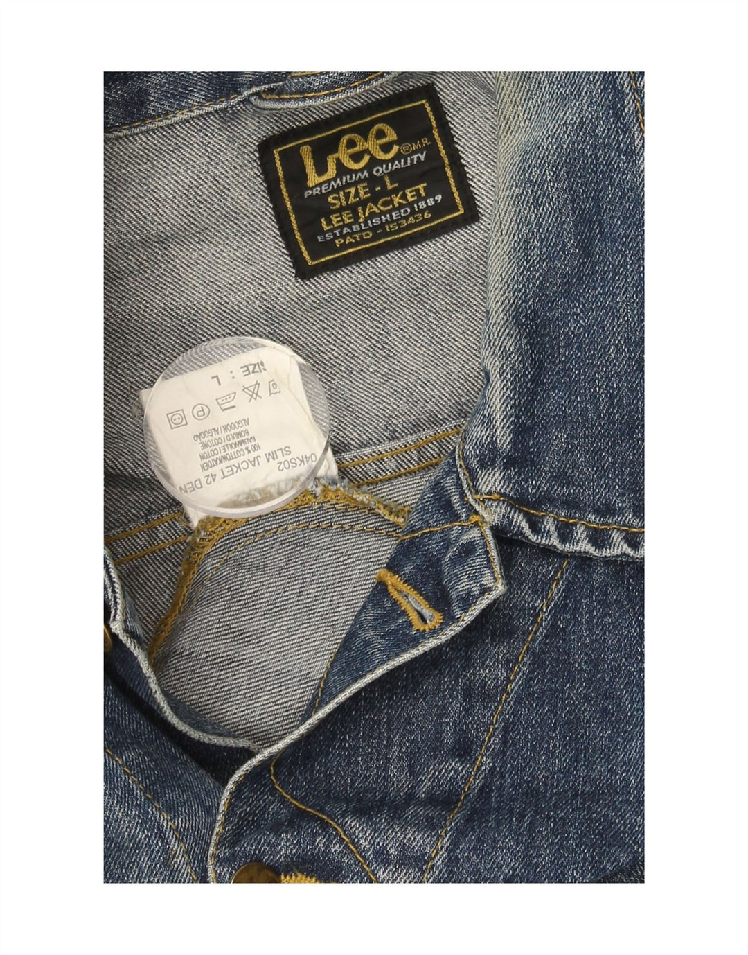 LEE Chaqueta vaquera para hombre UK 40 Algodón azul grande