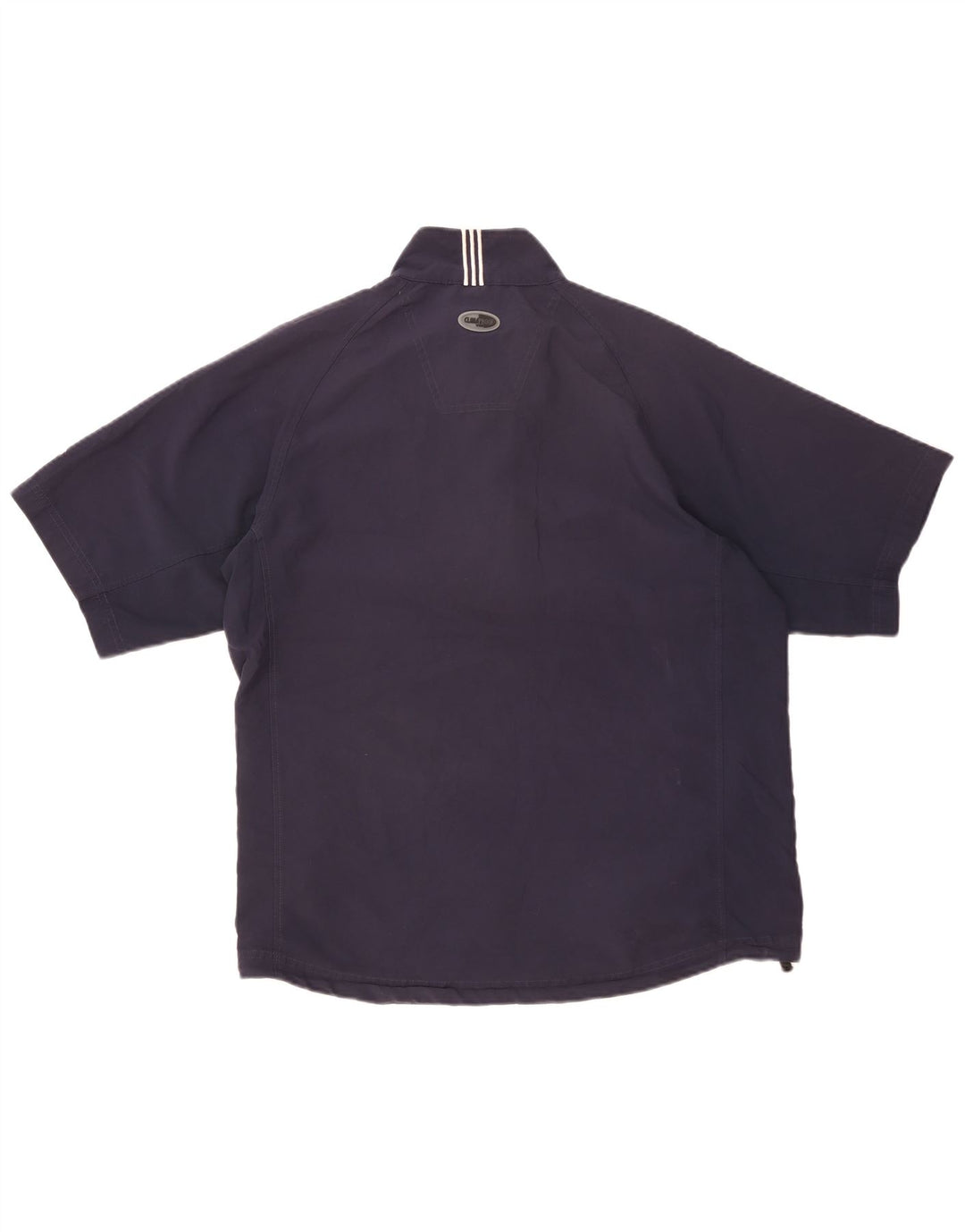 Adidas - Chándal de manga corta con cremallera y cuello para hombre, color azul marino mediano