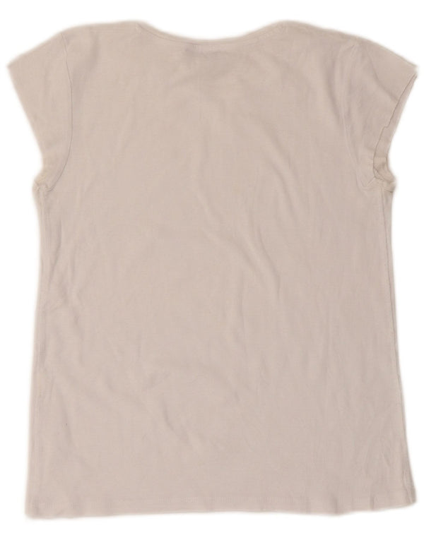 Zara Mujer Camiseta Top UK 8 Small Blanco