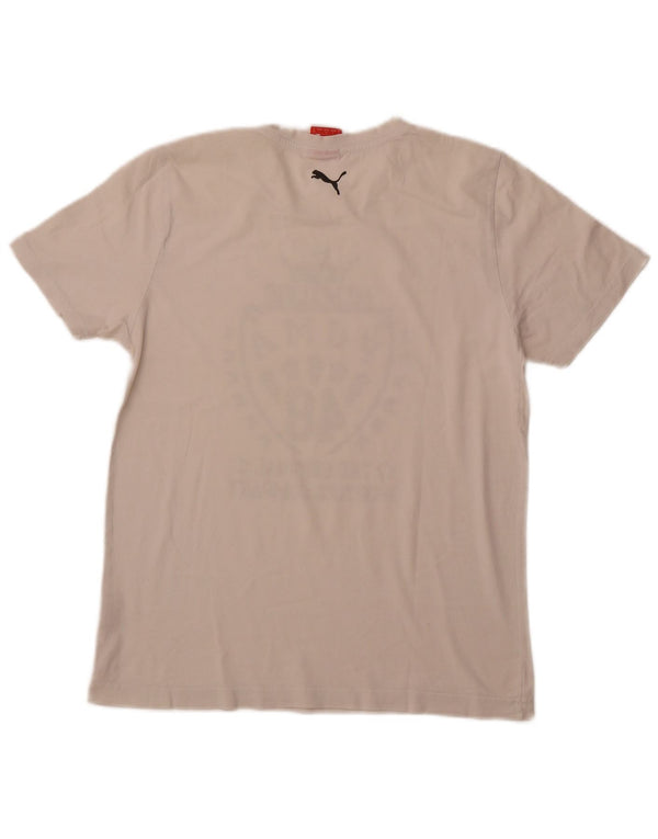 PUMA Camiseta gráfica para hombre Top Small White Cotton