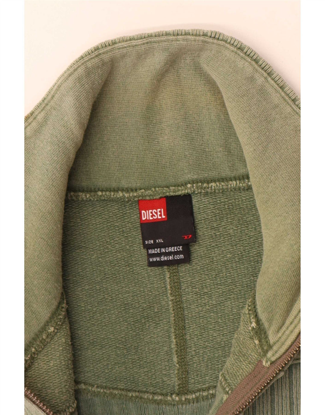 Diesel Hombre Cárdigan Suéter 2XL Algodón Verde