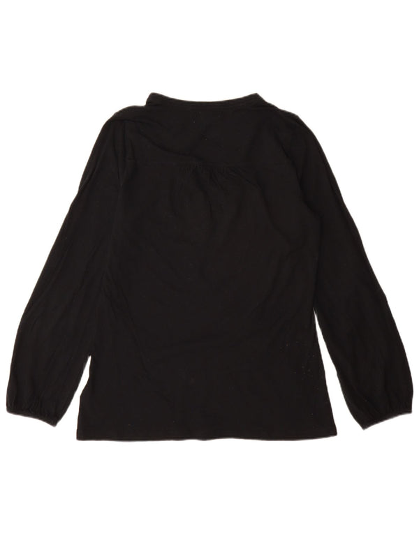 Ralph Lauren Blusa de manga larga para mujer Reino Unido 12 Algodón negro mediano