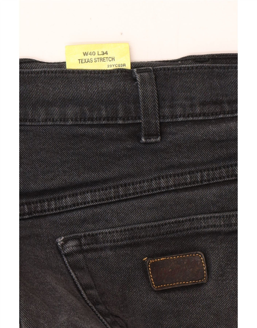 WRANGLER Vaqueros rectos elásticos Texas para hombre W40 L34 Algodón gris