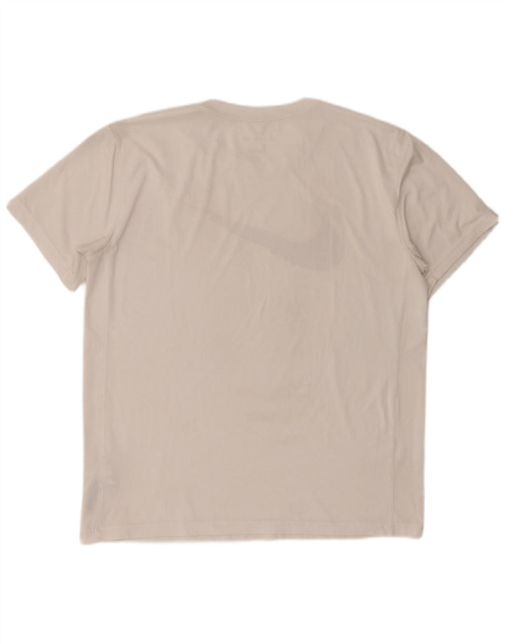 Nike Dri Fit Graphic Camiseta para hombre, talla grande, poliéster blanco