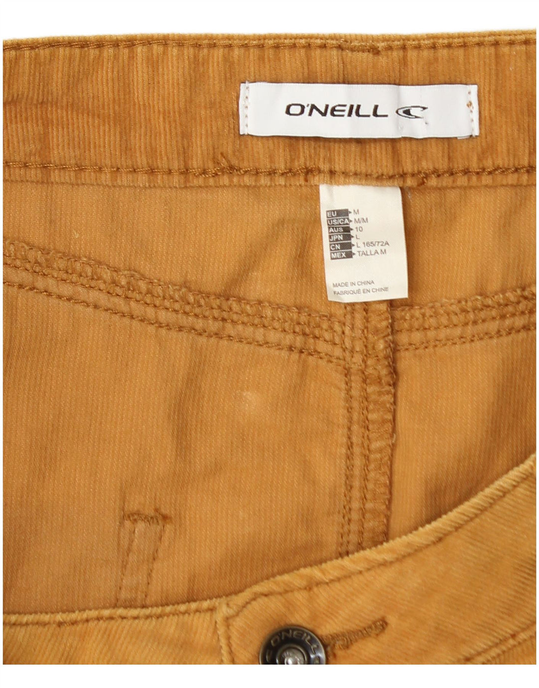 O'Neill Mujer Mini Falda De Pana Mediana W30 Algodón Beige