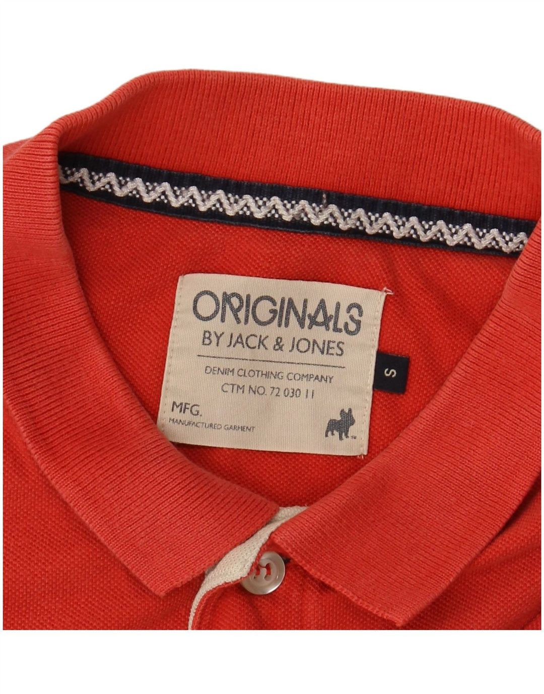 Jack & Jones Hombre Polo Gráfico Pequeño Algodón Rojo