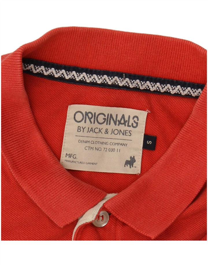 Jack & Jones Hombre Polo Gráfico Pequeño Algodón Rojo