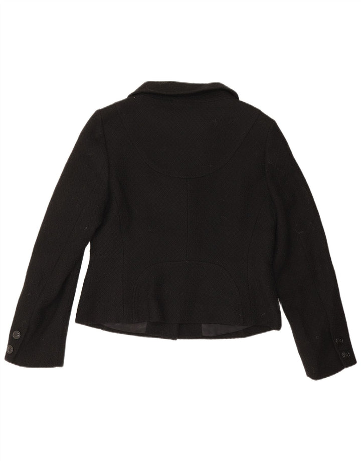 Hobbs Chaqueta Bolero para Mujer UK 14 Mediana Lana Virgen Negra