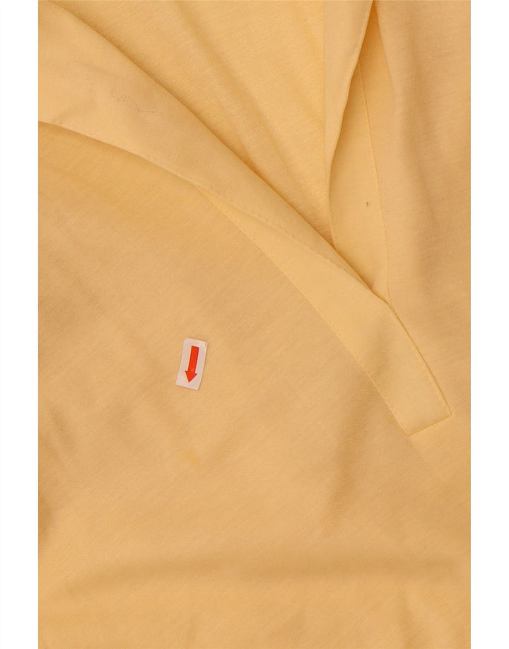 Vintage mujer sin mangas A-Line vestido EU 40 Poliéster amarillo medio