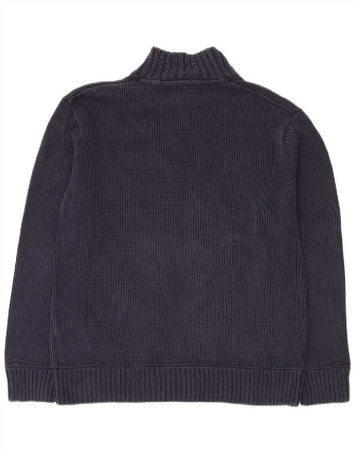 Crew Clothing - Jersey con cuello y botones para hombre, talla grande, algodón azul marino
