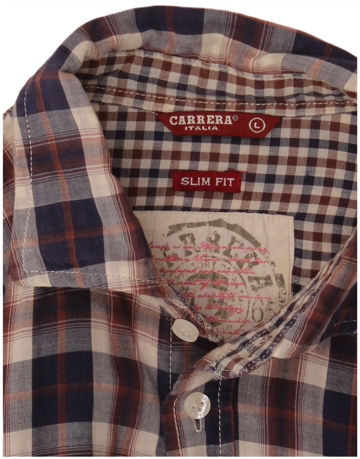 Camisa Carrera Slim Fit para hombre, talla grande, color azul marino