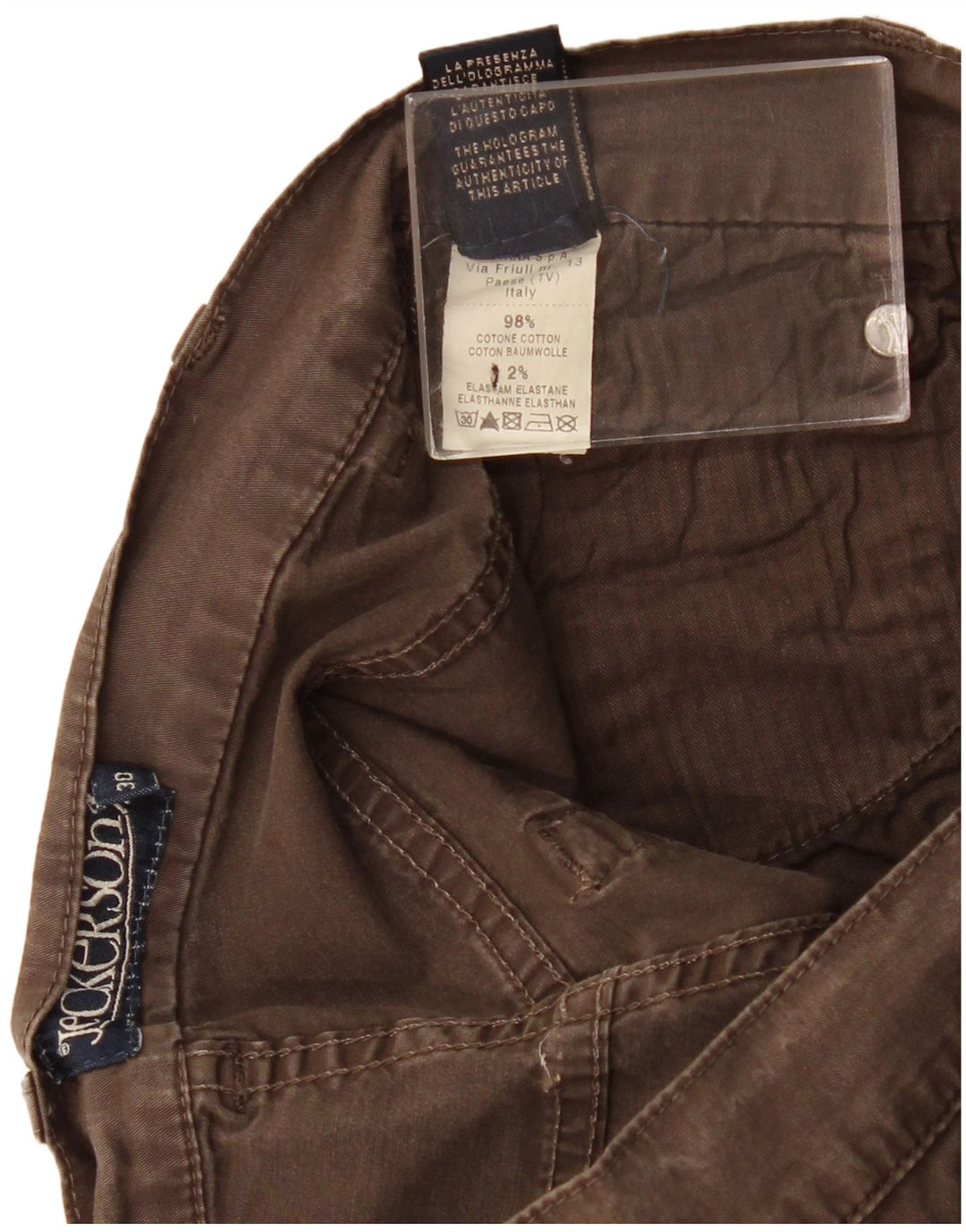 Pantalones Cortos Casuales Mujer Jeckerson W30 Algodón Marrón Medio