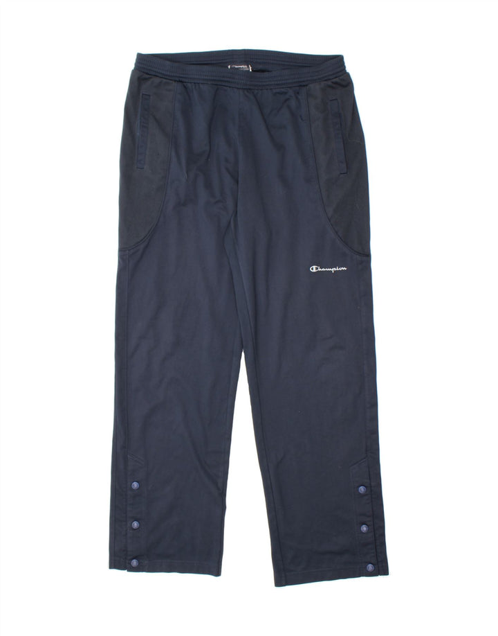 CHAMPION Mens Tracksuit Trousers Large  Navy Blue Polyester Vintage Champion and Second-Hand Champion from Messina Hembry 