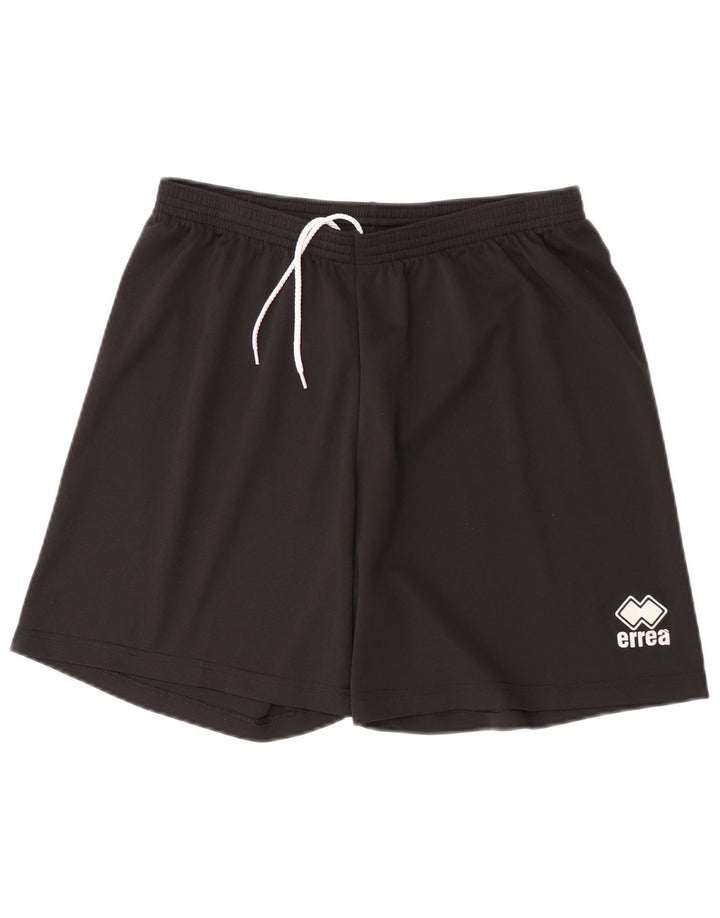 Errea - Pantalones cortos deportivos para hombre, talla grande, poliéster negro