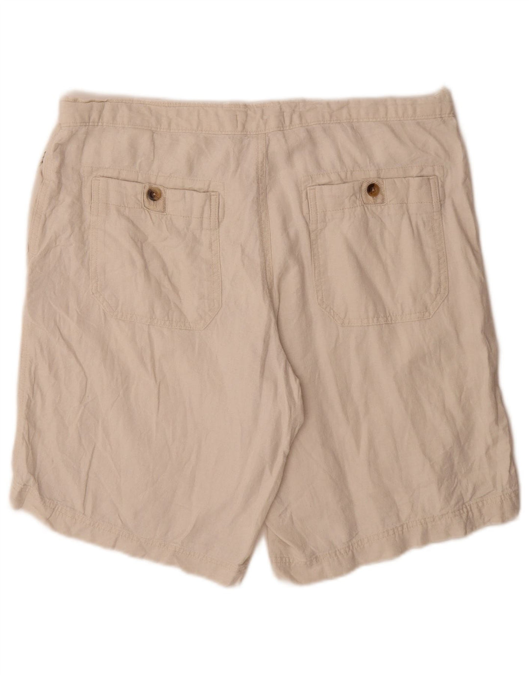 Marks & Spencer Pantalones cortos chinos para hombre W38 XL Off White Flax