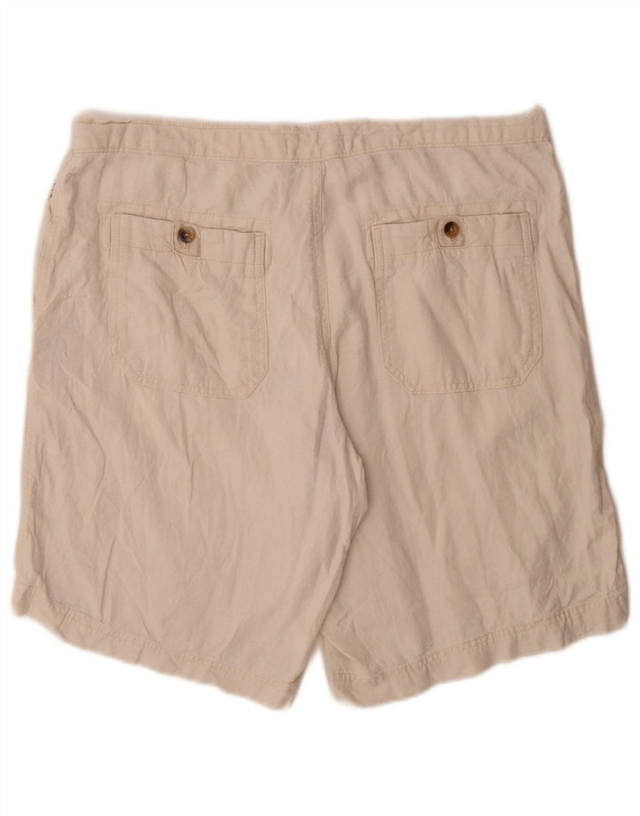 Marks & Spencer Pantalones cortos chinos para hombre W38 XL Off White Flax