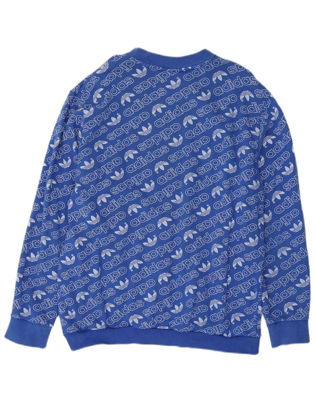 Adidas Hombre Sudadera Gráfica Jumper XL Algodón Azul