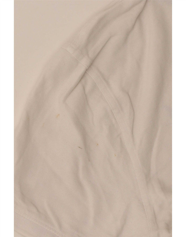 Crew Clothing Polo para hombre de algodón blanco grande