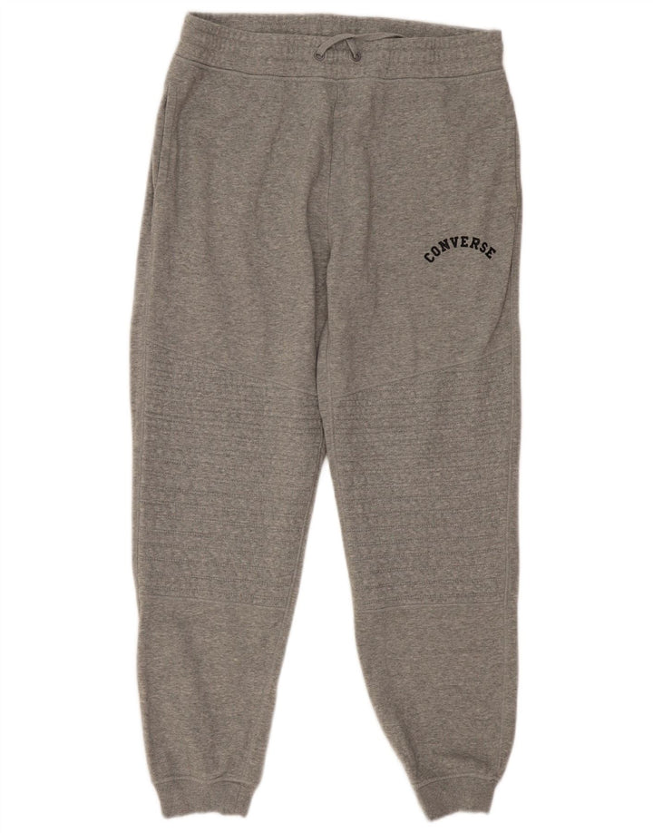 Pantalones de chándal con estampado gráfico Joggers gris medio moteado