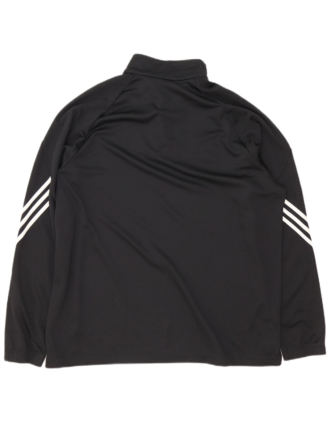 Adidas Climalite - Chándal con cremallera y cuello para hombre, talla 2XL, poliéster negro