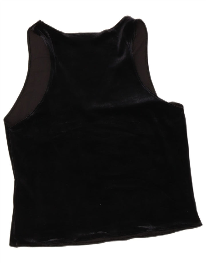 CALVIN KLEIN Blusa sin mangas para mujer UK 44 Grande Poliéster negro