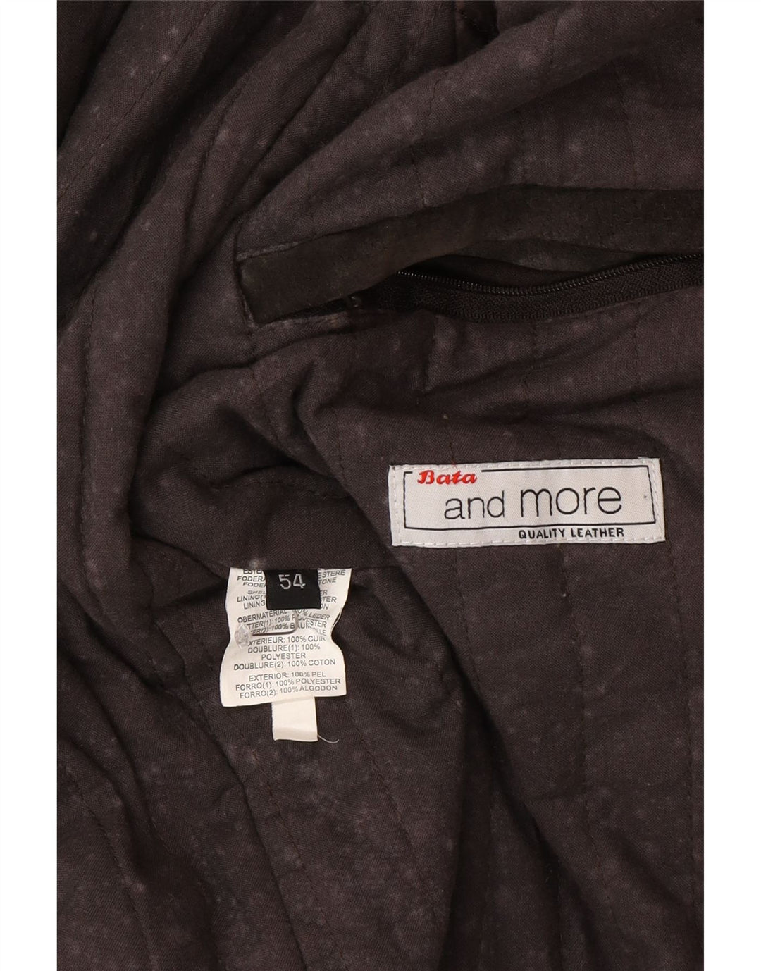 Bata and More Chaqueta de ante para hombre IT 54 2XL Cuero marrón