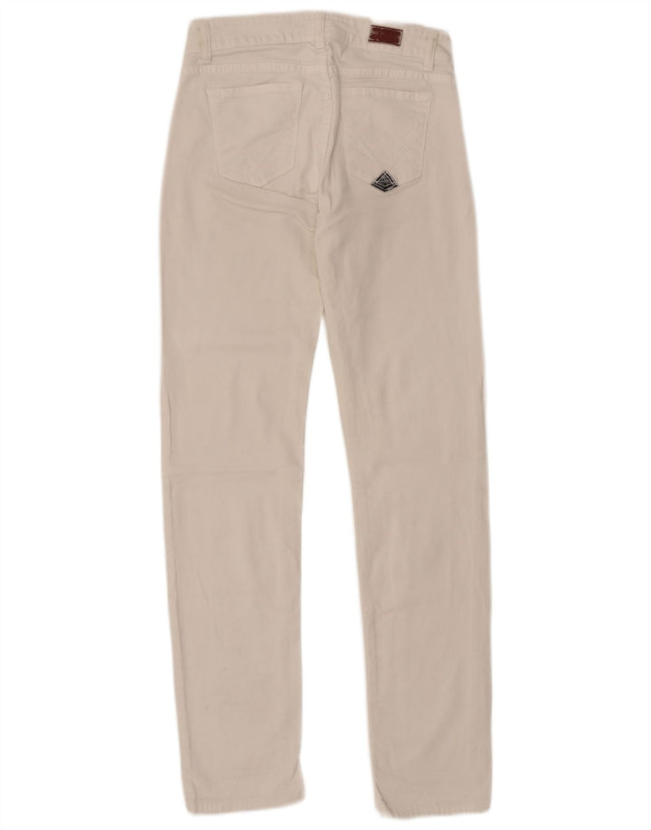Roy Rogers - Vaqueros ajustados para mujer IT 41 mediano W27 L31 algodón blanco