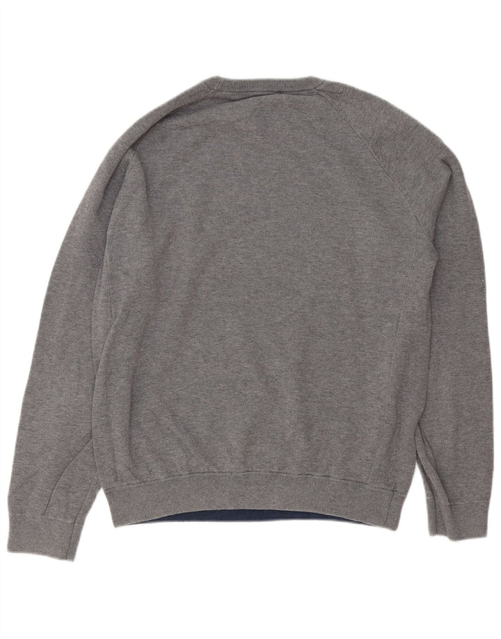 Jersey de hombre con cuello redondo de algodón gris medio de White Stuff