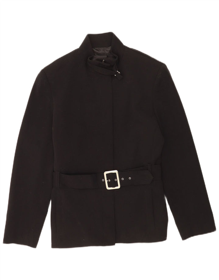 Chaqueta Blazer Vintage para Mujer IT 42 Poliéster Negro Medio