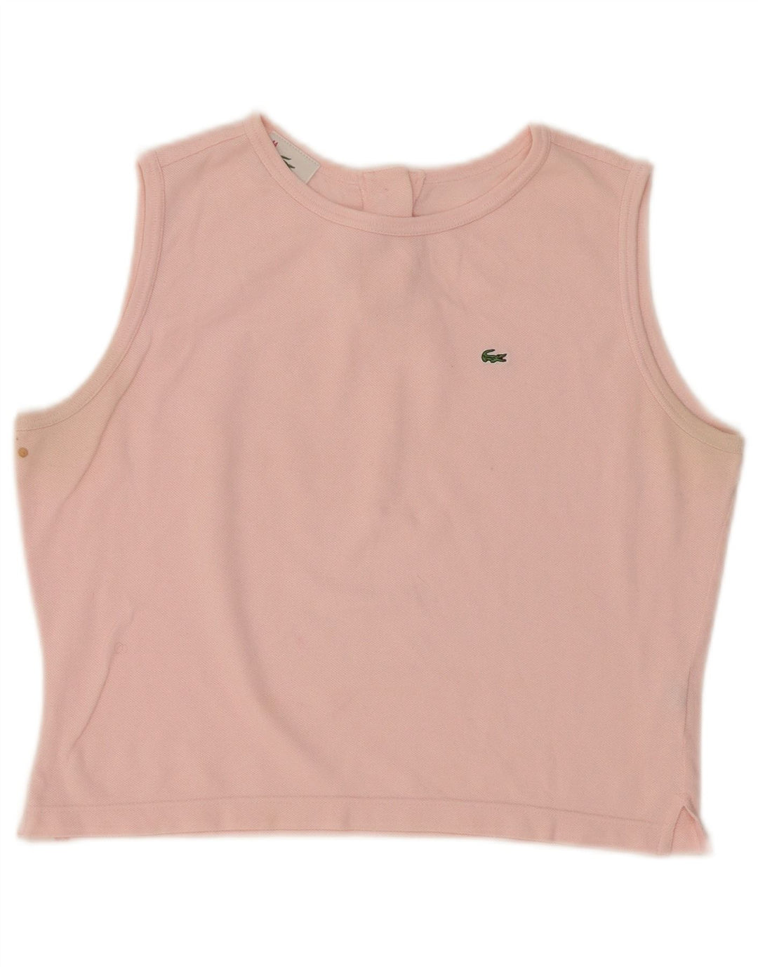 Lacoste Chaleco Corto Para Mujer Talla Superior 44 Algodón Rosa Grande
