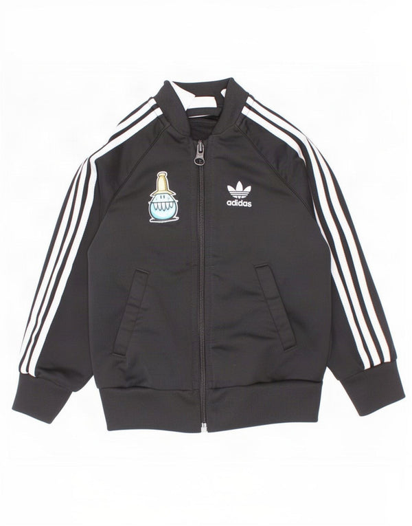 Adidas - Chaqueta de chándal para bebé niño (18-24 meses), color negro, poliéster