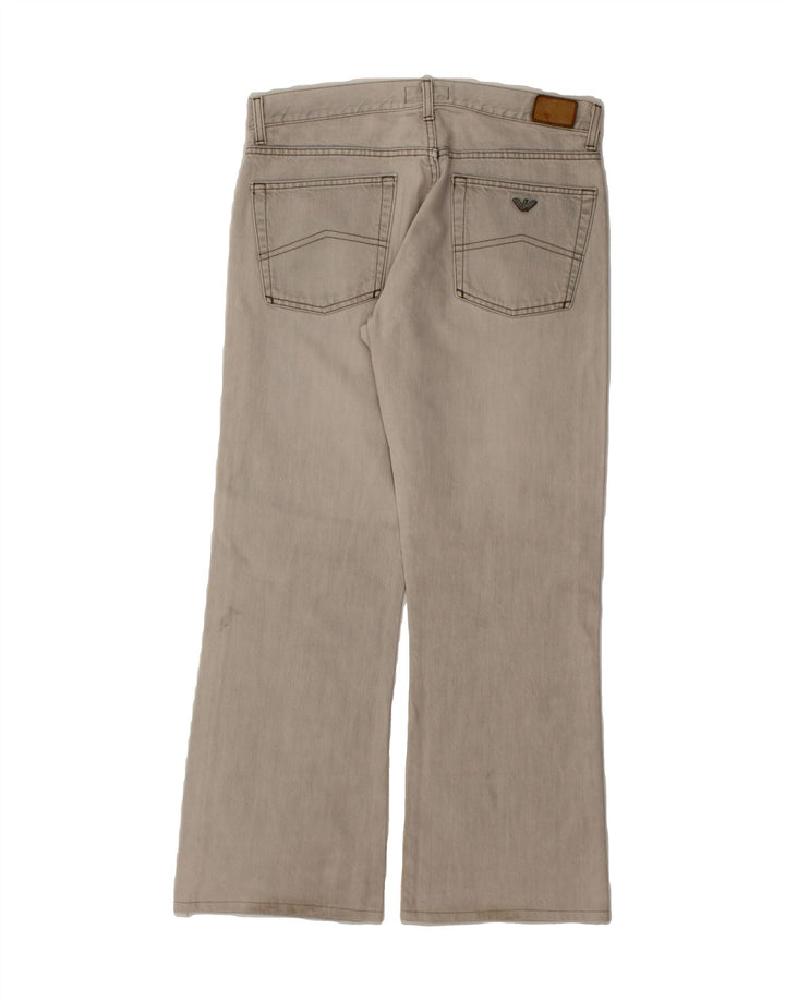 ARMANI Womens Bootcut Jeans W34 L29 Grey Cotton Vintage Armani and Second-Hand Armani from Messina Hembry 