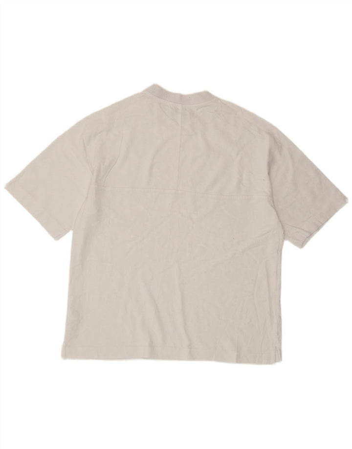 COS Camiseta extragrande para hombre Top pequeño de algodón blanco