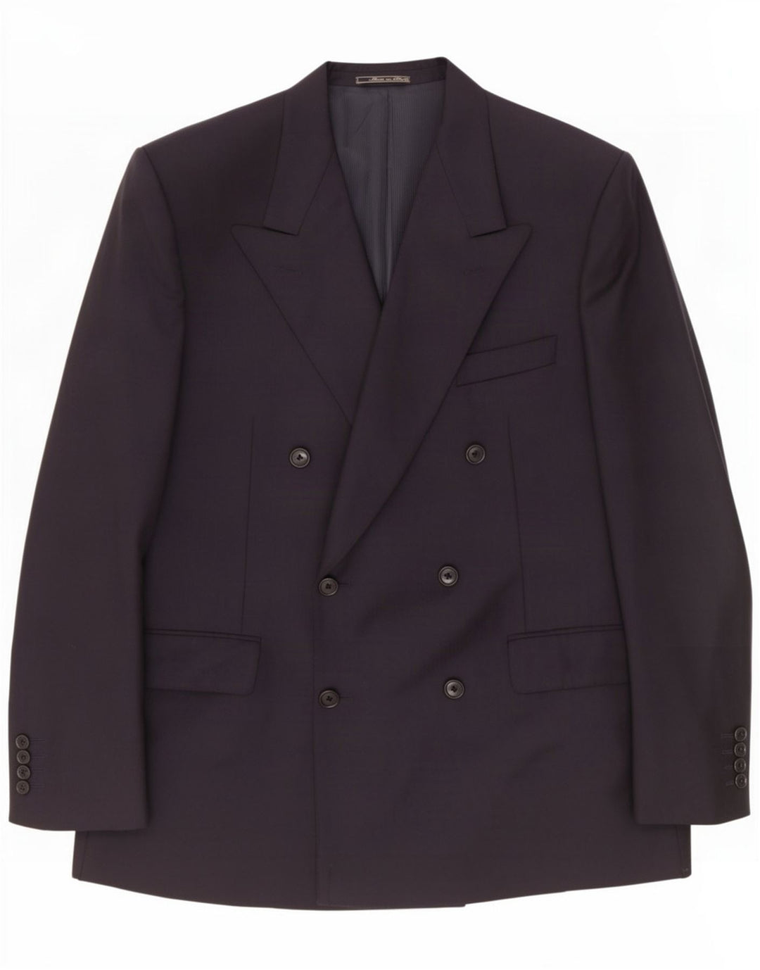 Corneliani Chaqueta tipo blazer con doble botonadura para hombre UK 40 Large Lana azul marino