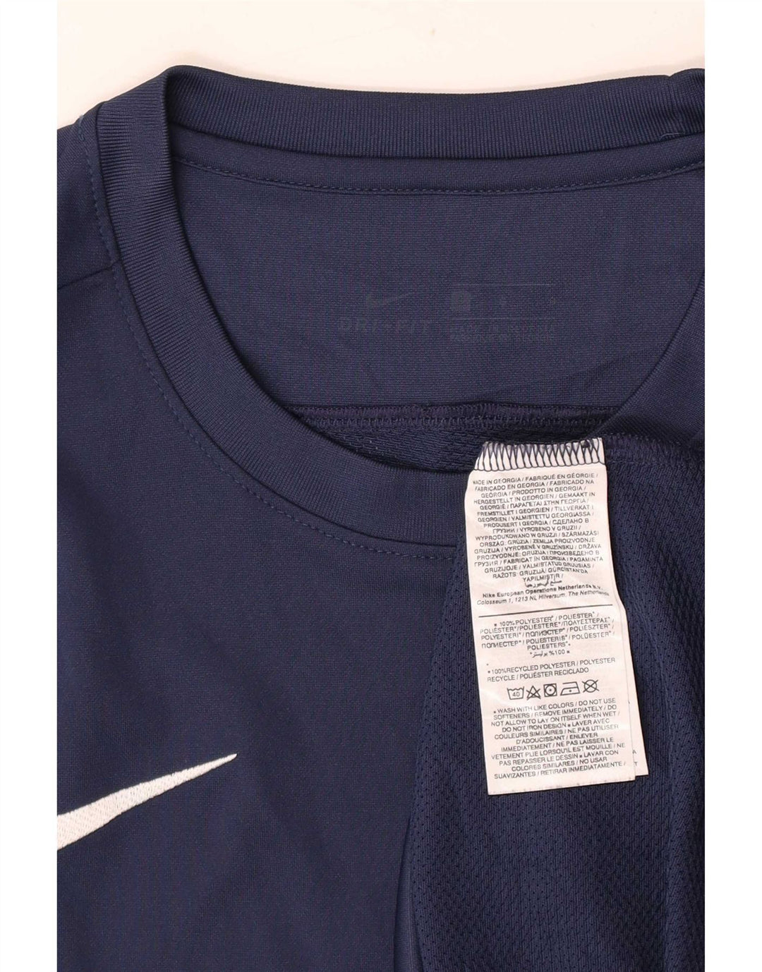 Camiseta Nike Dri Fit para hombre, talla grande, poliéster azul marino