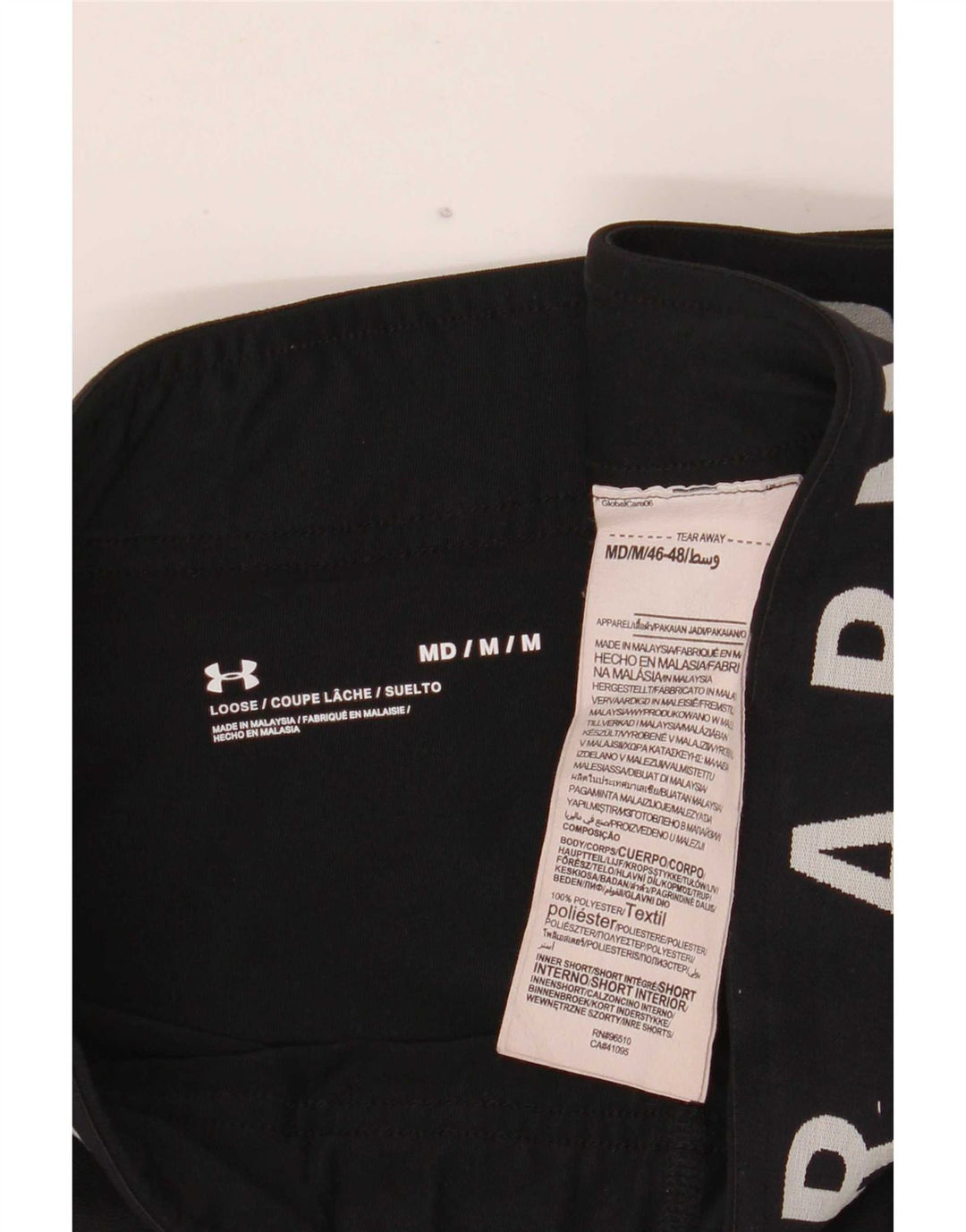 Under Armour Pantalones cortos deportivos gráficos para mujer UK 44 Mediano Poliéster negro