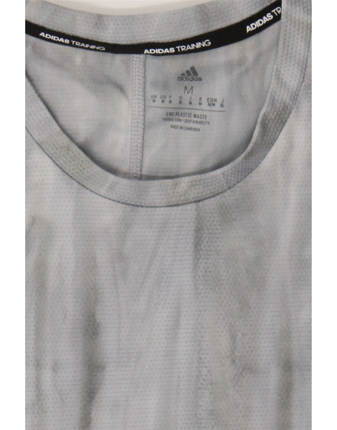 ADIDAS Mens T-Shirt Top Medium Grey Polyester Vintage Adidas and Second-Hand Adidas from Messina Hembry 