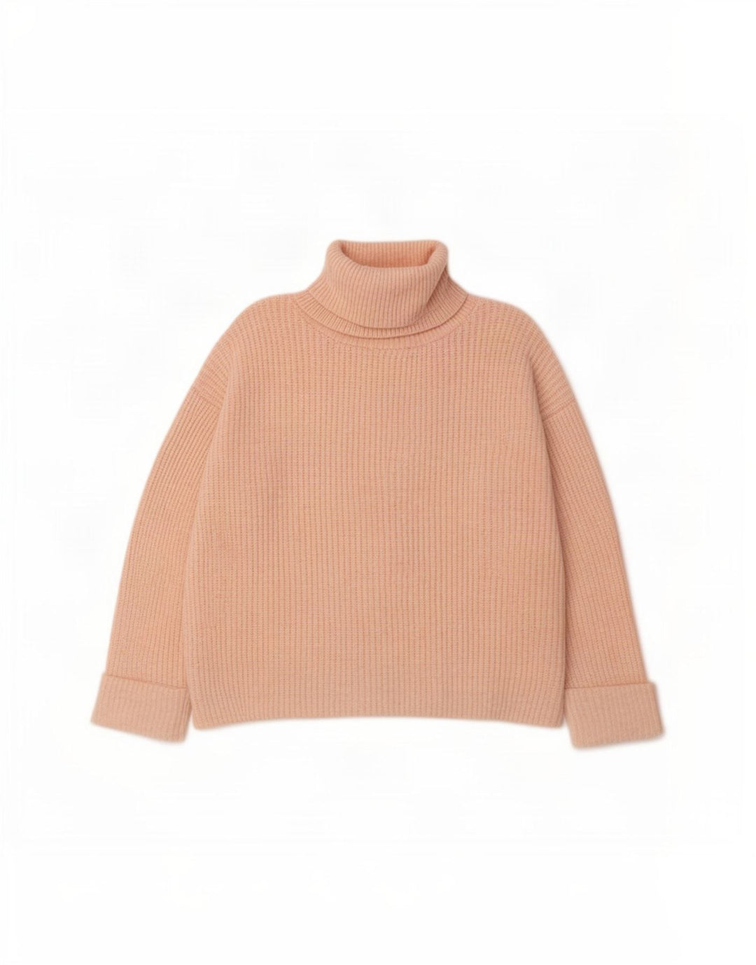 Marks & Spencer Jersey extragrande con cuello vuelto para mujer, talla 40, talla grande, color rosa