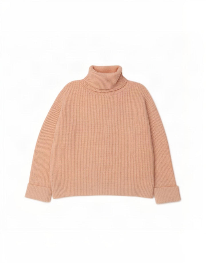 Marks & Spencer Jersey extragrande con cuello vuelto para mujer, talla 40, talla grande, color rosa