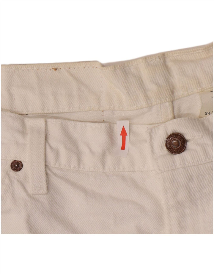Levi's Mens 550 Shorts De Mezclilla W40 XL Algodón Blanco